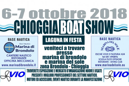 Appuntamento al Chioggia Boat Show 2018  il 6 e 7 Ottobre